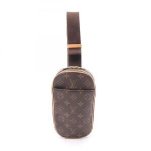 LOUIS VUITTON Brown Monogram Leather Pochette Fanny Pack